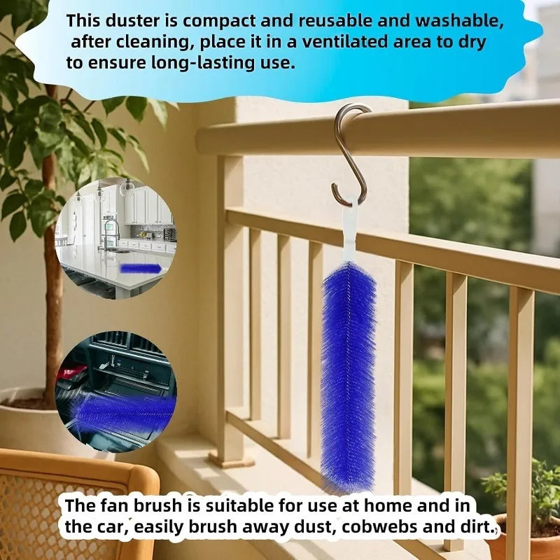 2pcs Bendable Microfiber Fan Cleaning Brush,Multifunctional Dusting Brushes,Suitable for Electric Fans,Blinds,Furniture Crevices