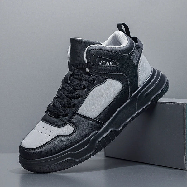 Pure White Shoes Casual Sneakers High Top Leather Sports Skateboarding Shoes Plus Big Size 50 51 52 Zapatillas Deportivas Hombre