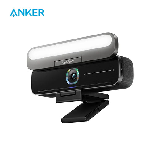 AnkerWork B600 Video Bar with 4-in-1 Design 2K Cam with Speaker Mic Light AI Video Conference Cam 2K Computer Cam with Mic CN