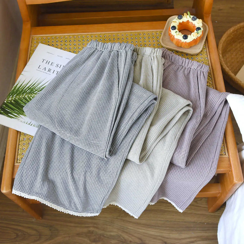 New Lounge Pants for Women Home Wear Trousers Striped Print Bottoms Comfortable Sleepwear Spring Autumn Pajamas Pants Nightwear