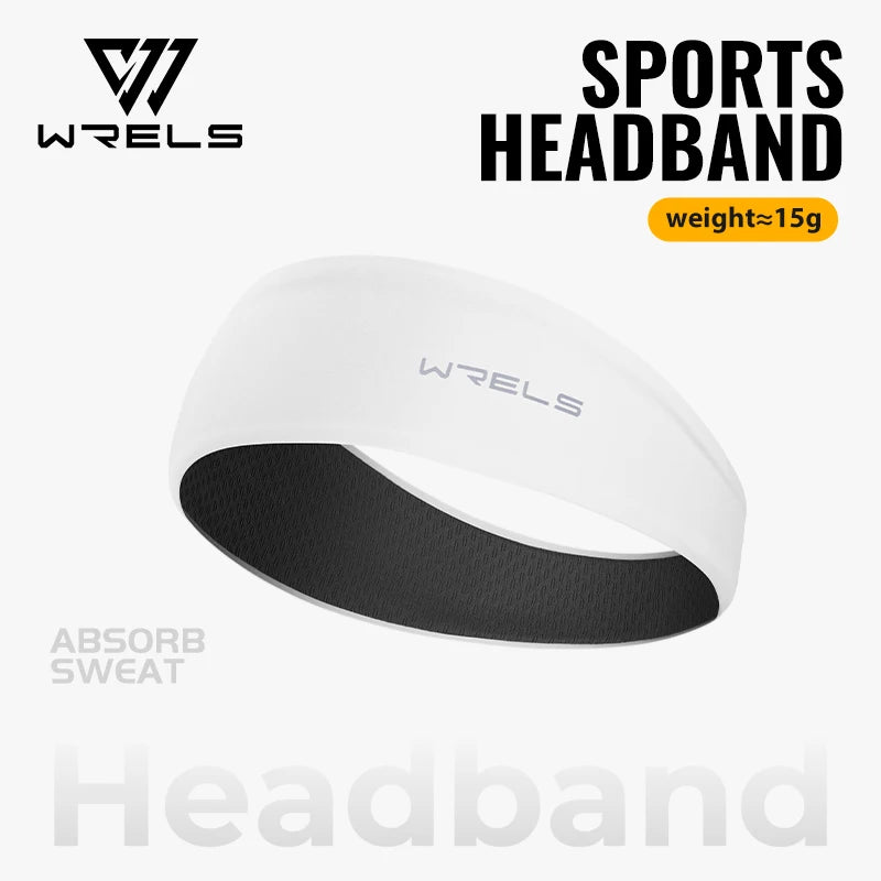 WRELS Sports Headband Absorbent Sweatband Breathable Mesh Reflective Elastic Ultralight Quick Dry Men Women Running Headband