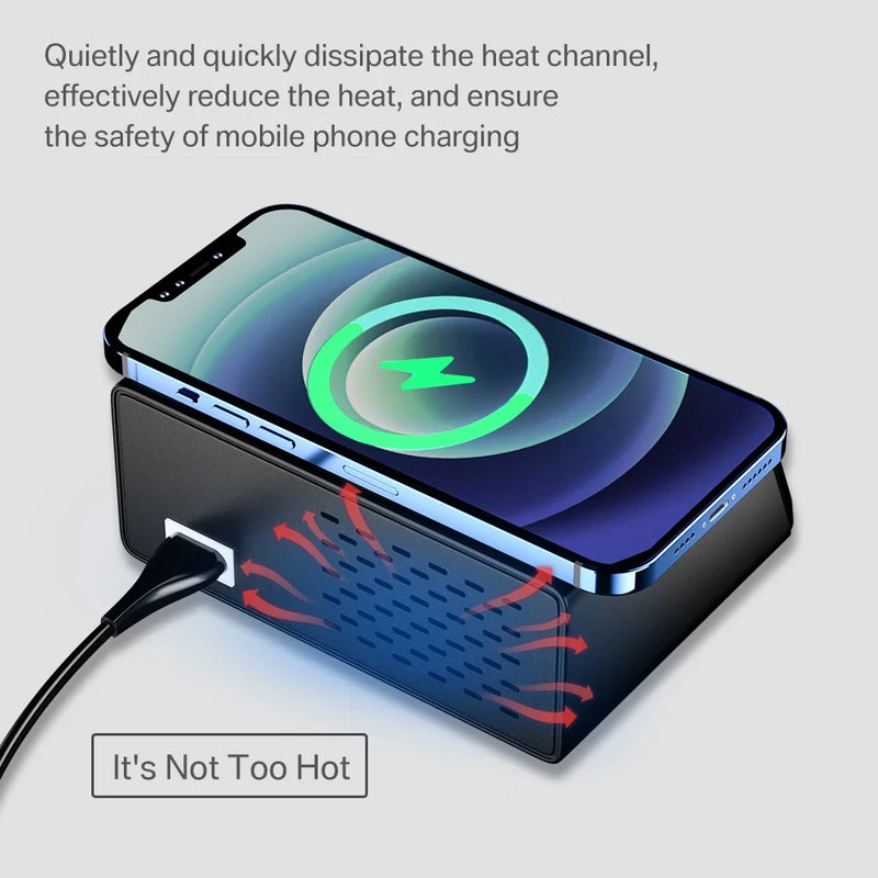 ឆ្នាំងសាកឥតខ្សែ 100W 8 រន្ធ USB Quick Charge 3.0 Adapter HUB ស្ថានីយ៍សាកថ្មឥតខ្សែ PD Fast Charger សម្រាប់ iPhone 11 13 Samsung