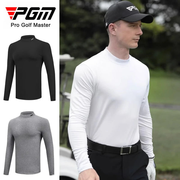 PGM Men's Golf Long Sleeved Base Shirts Autumn Winter Inner Warm Underwear Clothing YF388