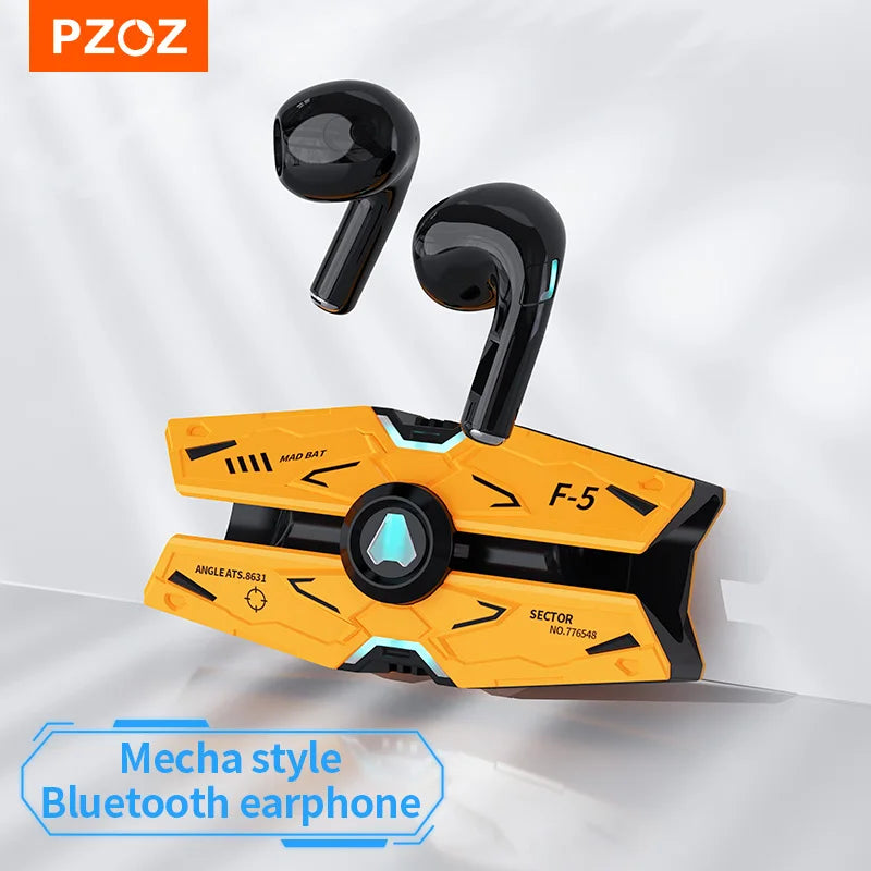 PZOZ Mecha Style Bluetooth Earphone Headphones For Mobile Phone Earphones Wireless Headset Android Phone HD calls Portable