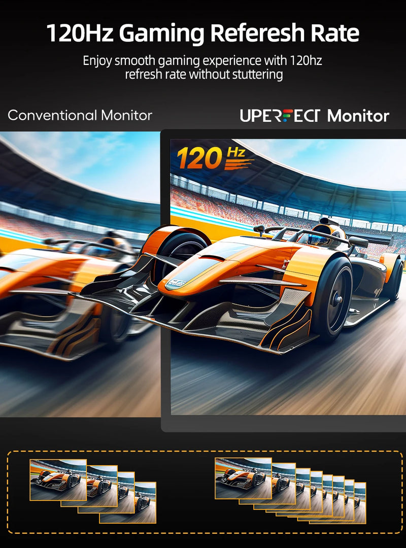 UPERFECT 120Hz Portable Touchscreen Monitor 18.5" HDR 300cd/m² FHD 1080P PS5 Gaming Display With HDMI USB C For Laptop MAC Phone