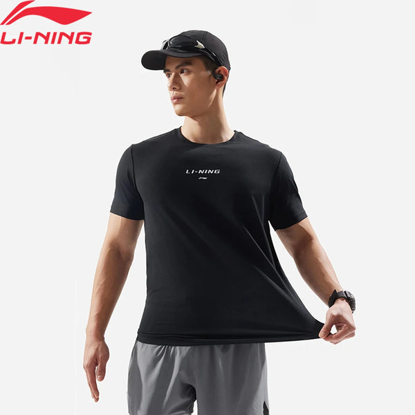 អាវយឺតកីឡាហ្វឹកហាត់បុរស Li-Ning ម៉ូដែល AT DRY ULTRA Regular Fit ធ្វើពីប៉ូលីអេស្ទ័រ 100% សម្រាប់ហាត់ប្រាណ ATSV115