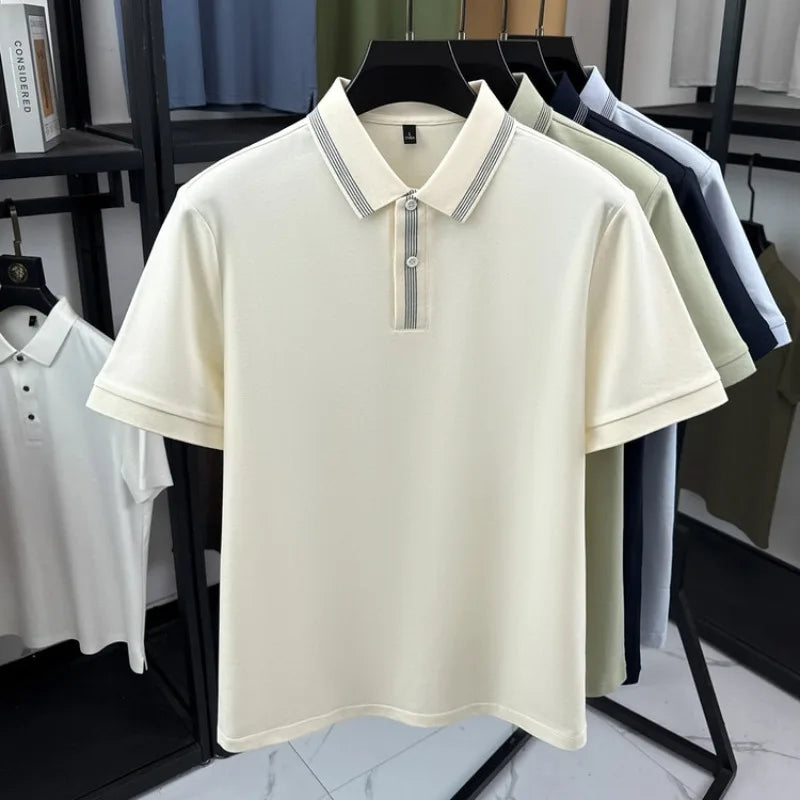 70% Cotton Men's Premium Pique Polo Shirt – 7A Antibacterial,  Soft Cotton Blend, Business Casual Wear