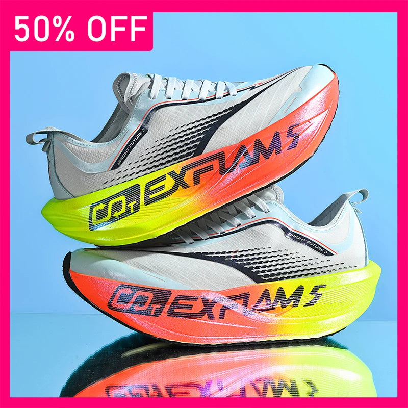 New Unisex Sports Shoes Breathable Mesh Fashionable Lace Up Fitness Shoes Lightweight Thick Soled Marathon Training Shoes Man