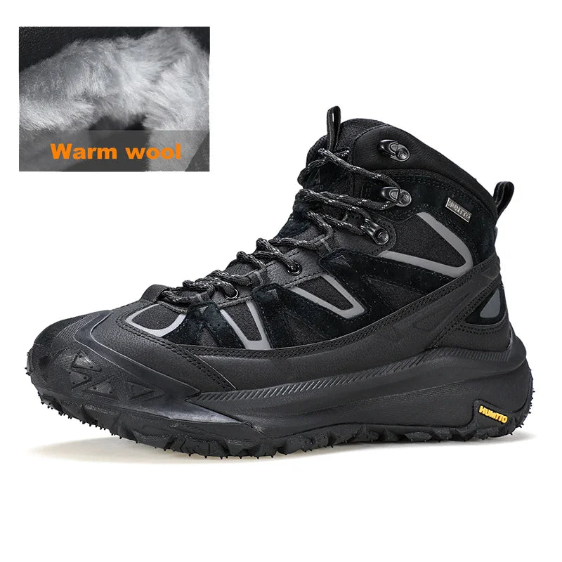 HUMTTO Keep Warm Hiking Shoes for Men Non-slip Trekking Boots Breathable Outdoor Men's Sports Shoes Winter Designer Sneakers Man
