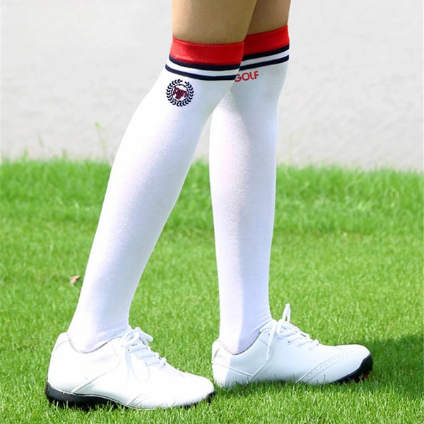 Golf Socks High Thin Soft Breathable Thight Stocking Women Girl Sport Socks Legging for Golf Tennis Bicycle Sport Socks