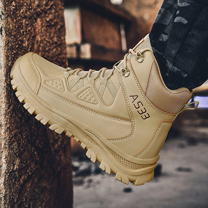 Men's Combat Boots Four seasons Light Breathable Casual Hiking Walking Boots Outdoor Jungle Anti-slip Battlefield Training Boots