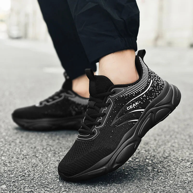 Men's light casual sneakers Four seasons soft sole breathable non-slip comfort youth outdoor walking speed running sports shoes