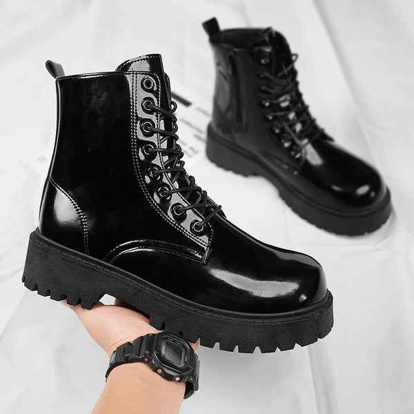 Couples British Casual Boots Soft-Sole Non-Slip Autumn and Winter Unisex High-Top Boots Fashion Versatile Men Outdoor Work Boots