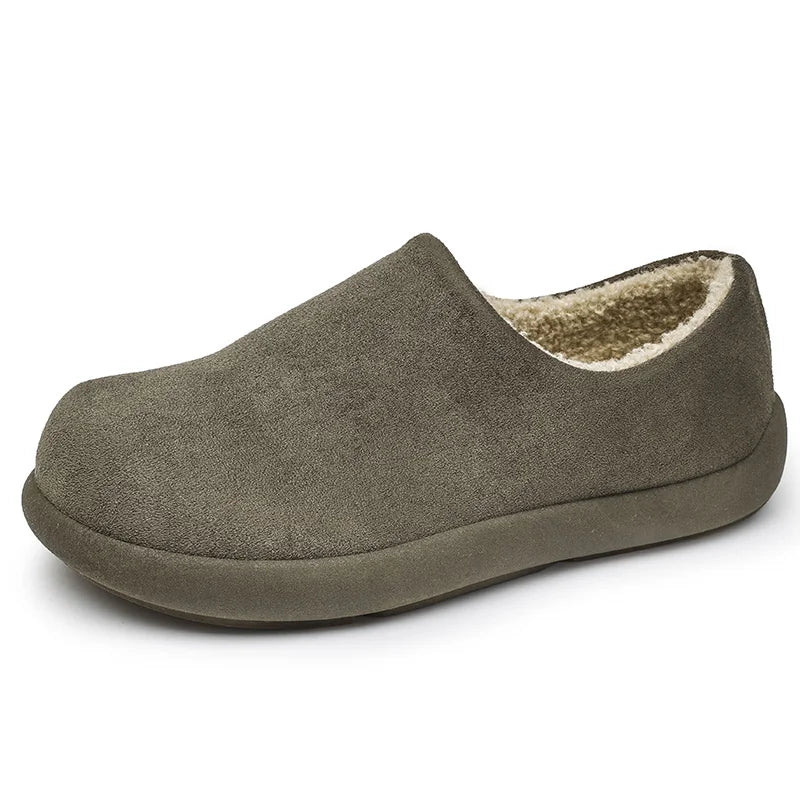 Men's high-quality snow casual cotton shoes winter warm plush soft soled fashion outdoor walking light comfort cotton slippers
