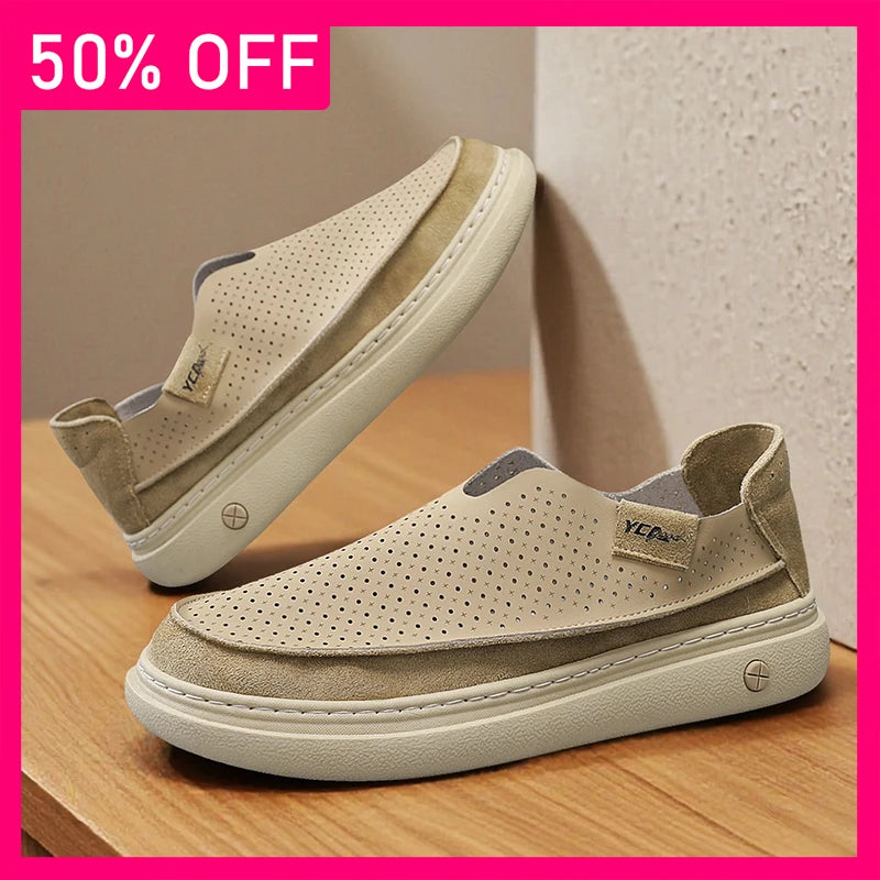 Men Casual Shoes Summer Light Breathable Comfortable Soft Soled Versatile Walking Shoes New Slip on Outdoor Fashion Casual Shoes
