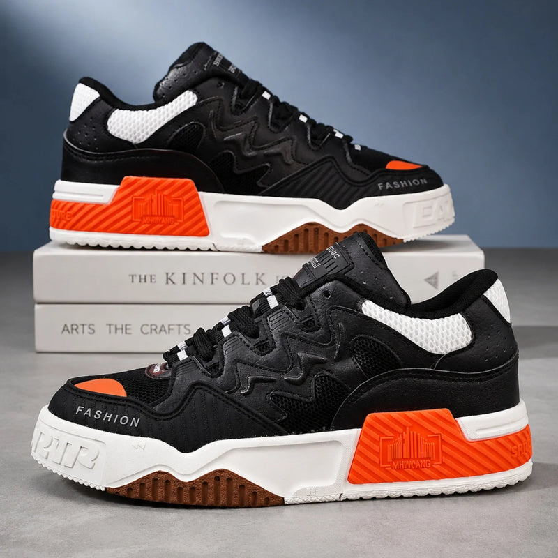 Unisex Sports Shoes Breathable Mesh Lightweight Flat Board Shoes Trendy Versatile Streets Walking Comfortable Commuting Shoes