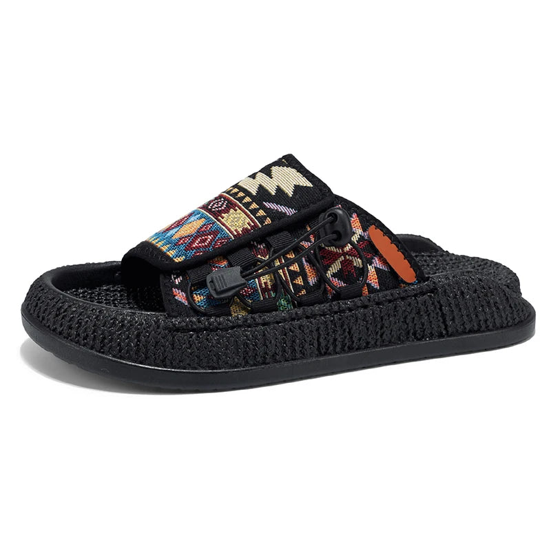 Men's slip-on slippers summer new light breathable outdoor casual sports slippers soft sole fashion youth city walking slippers