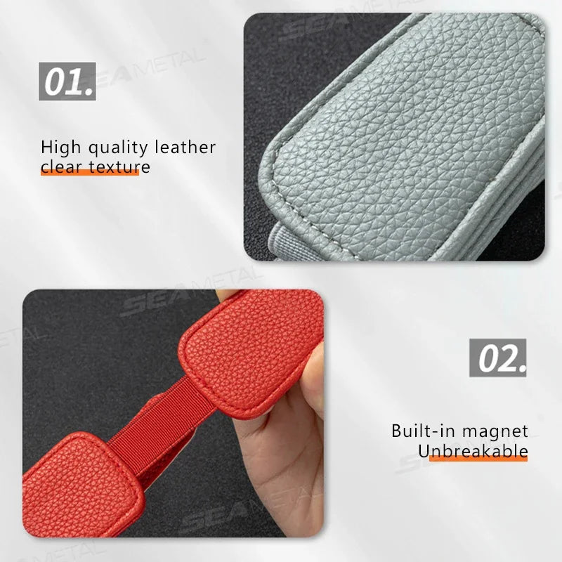 Car Sunglasses Clip Sun Visor Glasses Holder Card Ticket Holder Magnetic Suction Stable Storage Clips Eyeglasses Hanger Car clip
