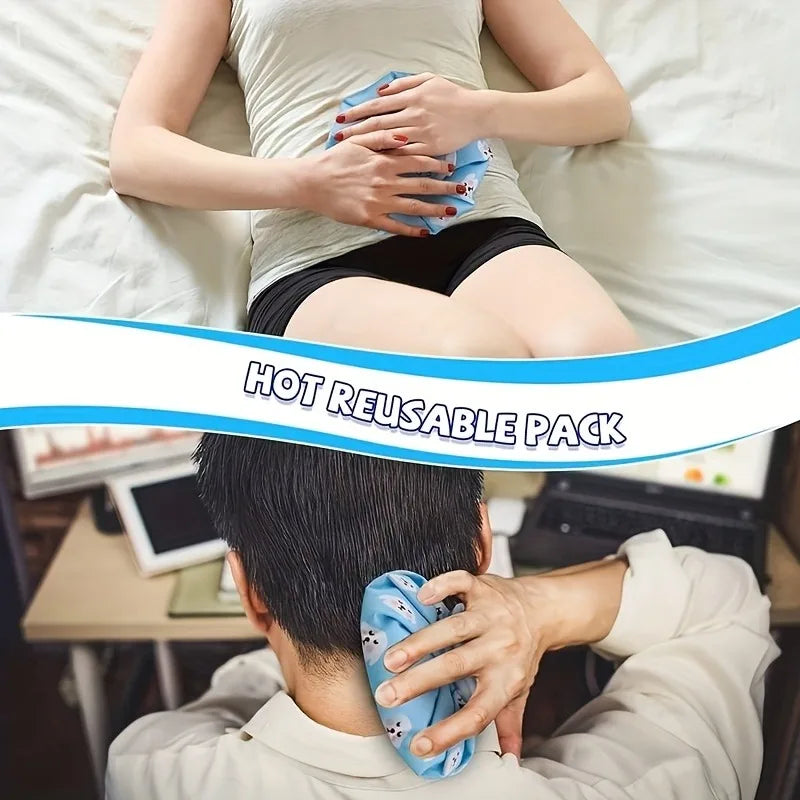 1pc Reusable Ice Packs for Hot And Cold Use, Hot Water Bags for Injuries, Cold Compress Bags to Relax.4 kind of Cute Designs.