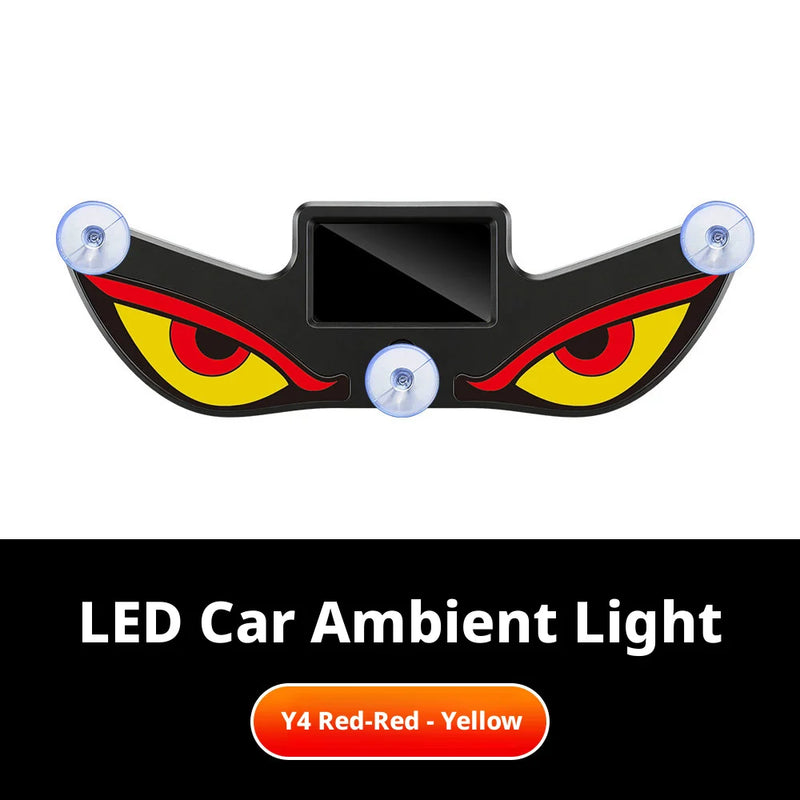 SEAMETAL Wireless Car Led Ambient Light Solar Powered Car Neon Light Suction Cup USB Rechargeable Atmosphere Lamp Car Accessorie