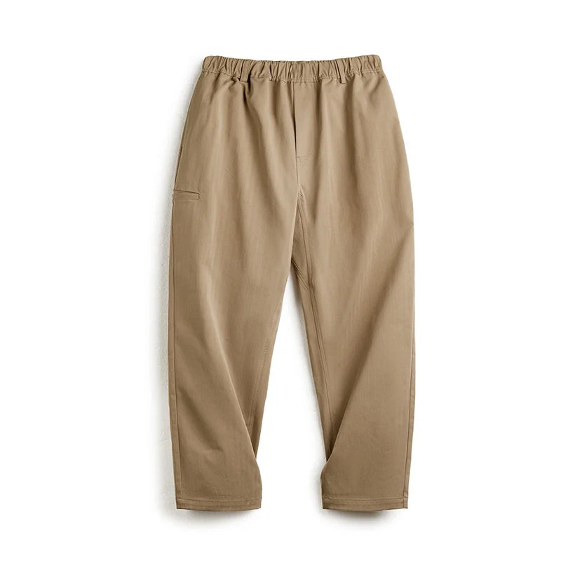 ខោ Maden Herringbone Easypants ធម្មតា Cleanfit Straight Tapered Solid Color Elastic Waistband Design Long Pants