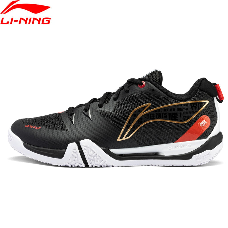 ស្បែកជើងវាយសី Li-Ning Unisex SAGA 2 SE BOOM Shock Absorption Energy Return LiNing Professional Sneakers AYZU001