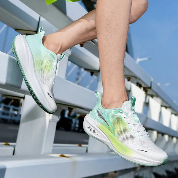 Men women light racing running shoes four seasons soft sole comfort outdoor casual sports shoes couples breathable mesh sneakers