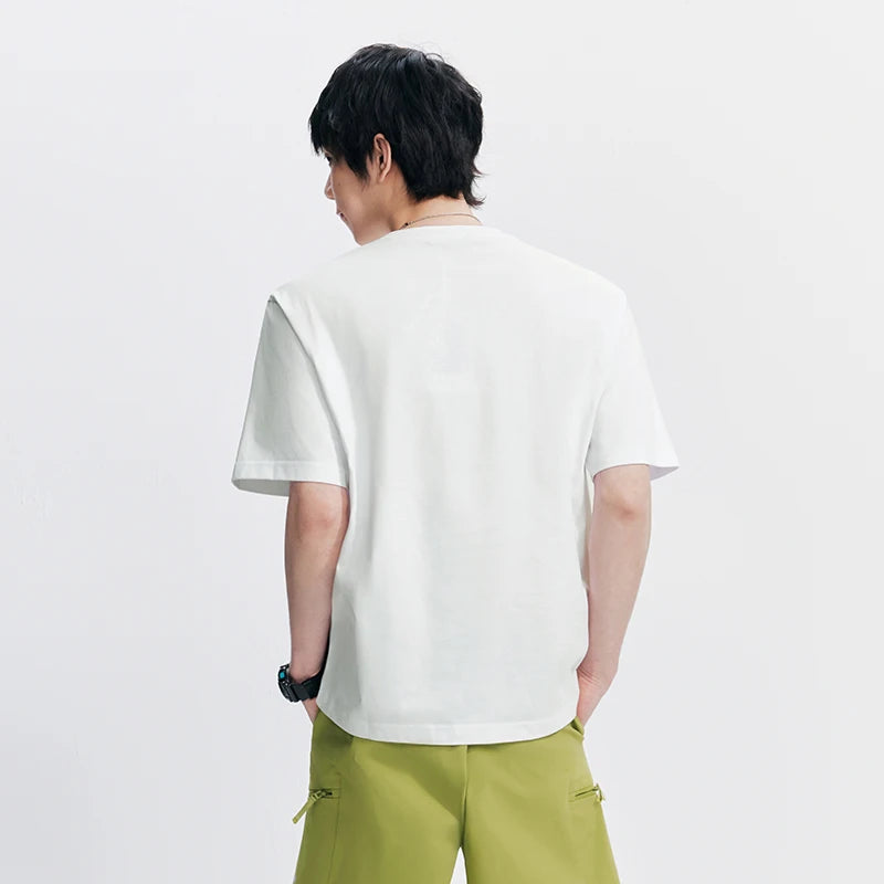 Semir Men Tshirt Cool Feeling Short Sleeve Antibacterial Retro Cartoon Print Loose Knit Summer Casual Style 2026 Top