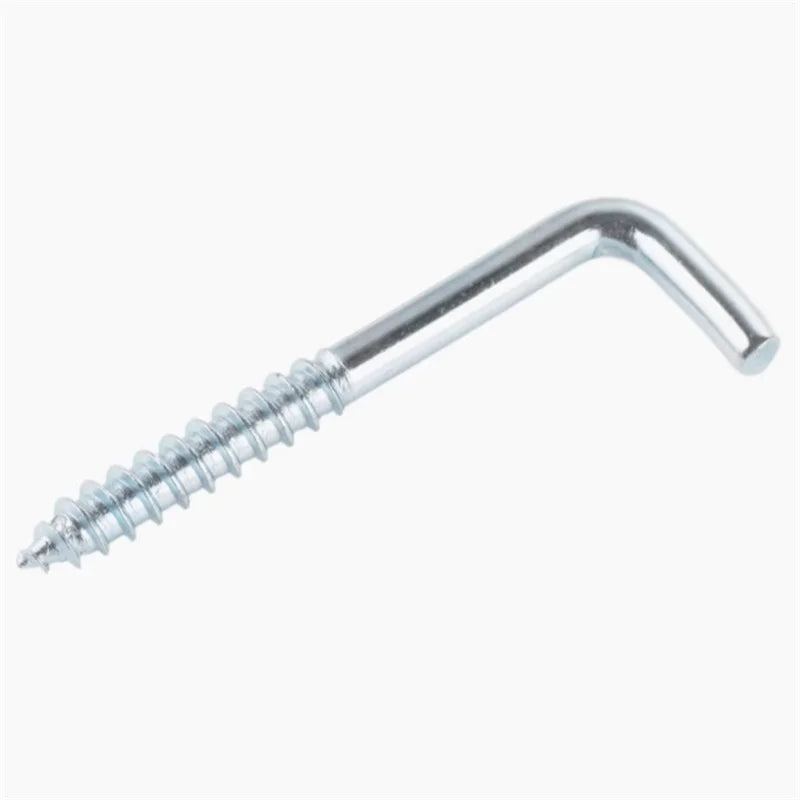 20/10Pcs Screw-In Cup Hook Picture Frame Plant Lamp Light Net Wire Eye Bolt Screw in Spiral Hanger L Cup Hook Kitchen Tool