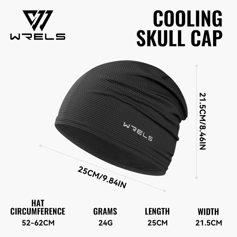 WRELS Motorcycle Helmet Liner Cooling UV Protection Cycling Skull Cap Sweat Wicking Mesh Running Hat Lightweight MTB Gym Summer