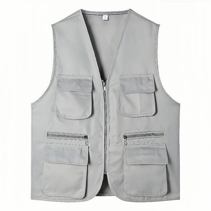 2026 Popular Summer Fishing Vest Multi-Pocket Work and Leisure All-Match High-End Custom Logo Printed Brand Text