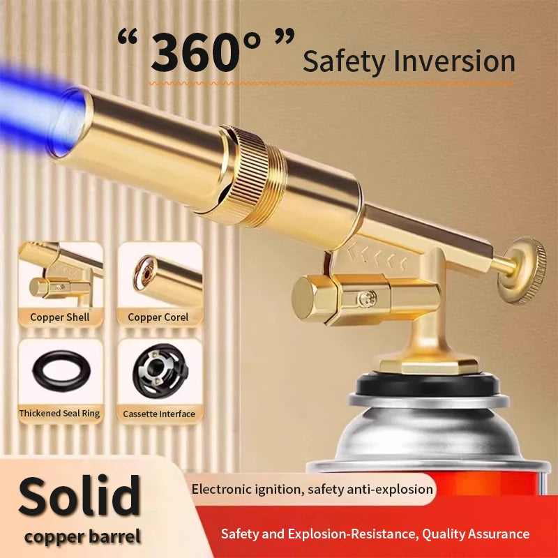 Welding Gas Burner Flame Gun Flame Gas Torch Blowtorch Cooking Outdoor Soldering Butane AutoIgnition Gas-Burner Lighter Heating