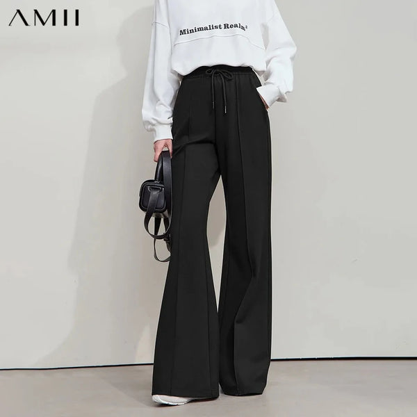 ខោ Amii Minimalist Flared រដូវស្លឹកឈើជ្រុះឆ្នាំ ២០២៦ រចនាប័ទ្មមហាវិទ្យាល័យថ្មី ខោរលុងធម្មតាសម្រាប់ស្ត្រី ខោប៉ាក់ស្ត្រី 12523064