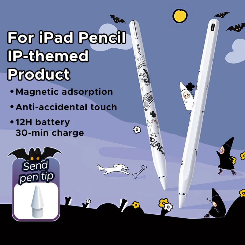 UGREEN For Apple Pencil For iPad Air 4 5 Pro 11 12.9 Mini 6 Palm Rejection Tablet Stylus Touch Pen APP Type C Charging
