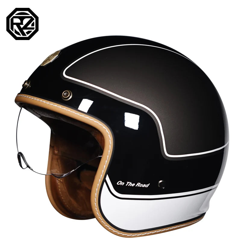 Retro motorcycle helmet 3/4 open half helmet unisex capacete vintage ABS material ORZ-301