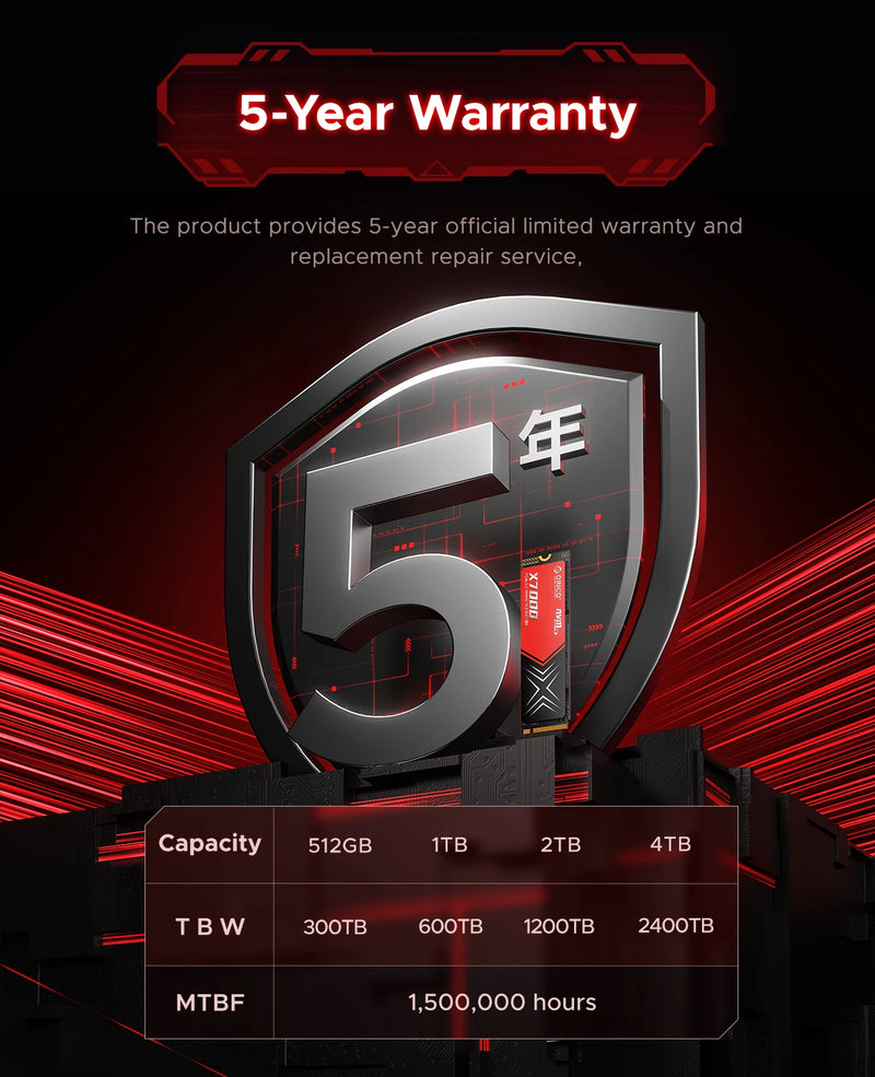 ORICO Gaming PS5 SSD PCIe 4.0 Up to 7450MB/s M.2 SSD 2280 PCIe 4.0X4 Internal Solid State Drive SSD for Gamers and Creators