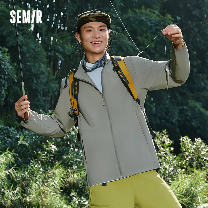 Semir Mens UV Jacket 2026 Elastic Stand Collar Cool Feeling Reflective Printed Outdoor Casual Soft