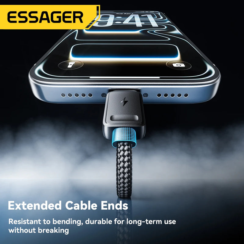 ខ្សែសាកលឿន Essager ចល័ត 4-in-1 សម្រាប់ការធ្វើដំណើរ ប្រភេទ C ស្រី ទៅខ្សែ USB ច្រើន ជាមួយអាដាប់ទ័រប្រភេទ C, មីក្រូ, និងភ្លើង 2