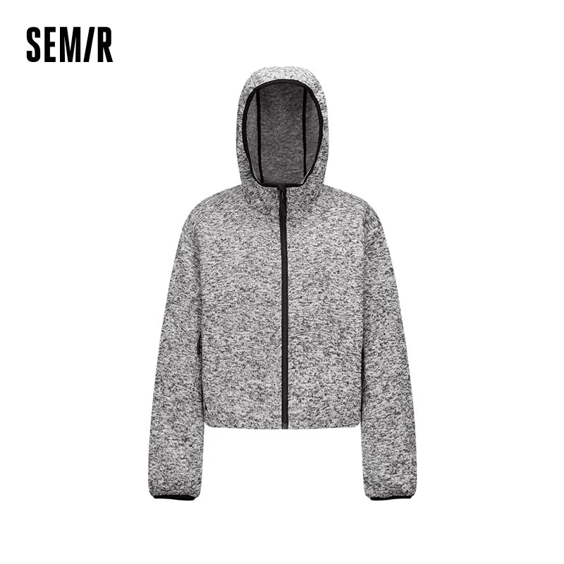 អាវក្រៅ Semir សម្រាប់នារី មានក្រណាត់រោម ៩០ ភាគរយ ទម្ងន់ស្រាល រលុង រចនាបថទំនើប សម្លៀកបំពាក់រដូវរងាថ្មី ឆ្នាំ២០២៦ សម្រាប់ពាក់ប្រចាំថ្ងៃ