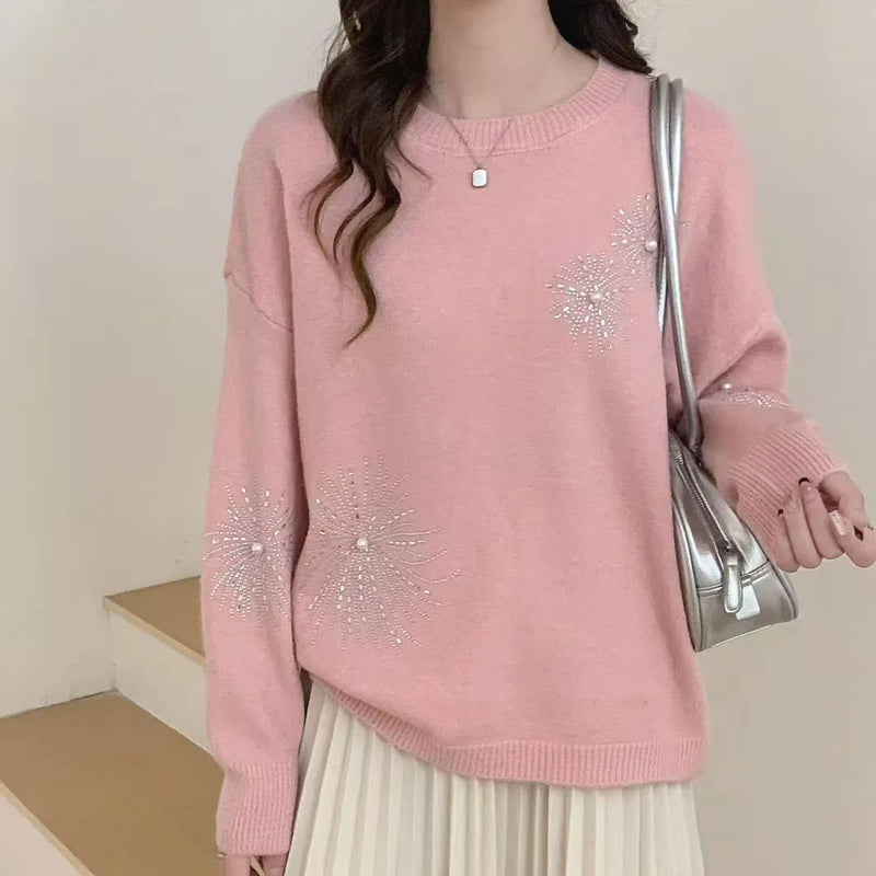 Roupas Feminina Cartoon Printed Knitwear Woman Clothes Spring Autumn Long Sleeve Women's Sweater Pullover Tops Female Jumper