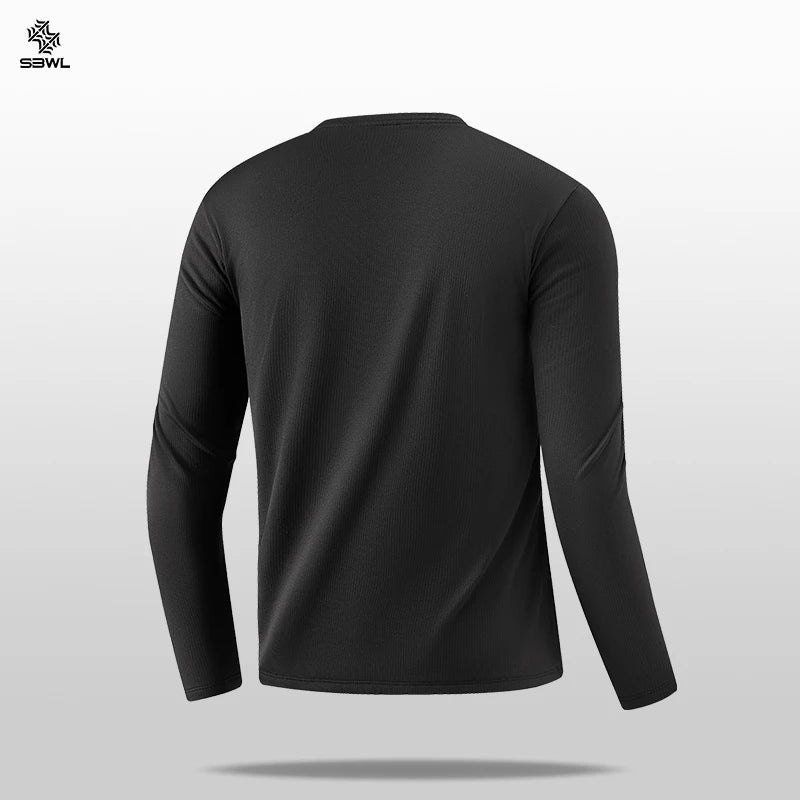 SBWL 2025 Warm Long-Sleeved Fitness Jacket High-Quality Outdoor Sports Top with Stand-Up Collar for Autumn/Winter Running