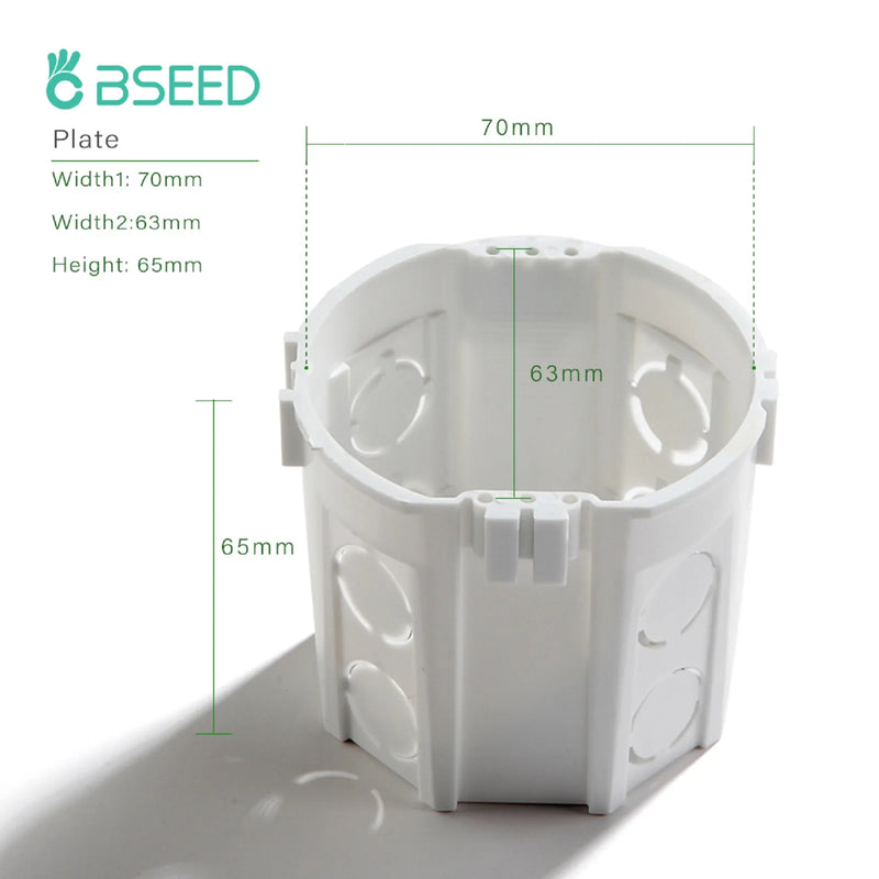 BSEED EU Standard Button Light Switch 1/2Gang 1/2Way Wall Socket USB Type-C DIY Function Parts Glass Panel Free Combination