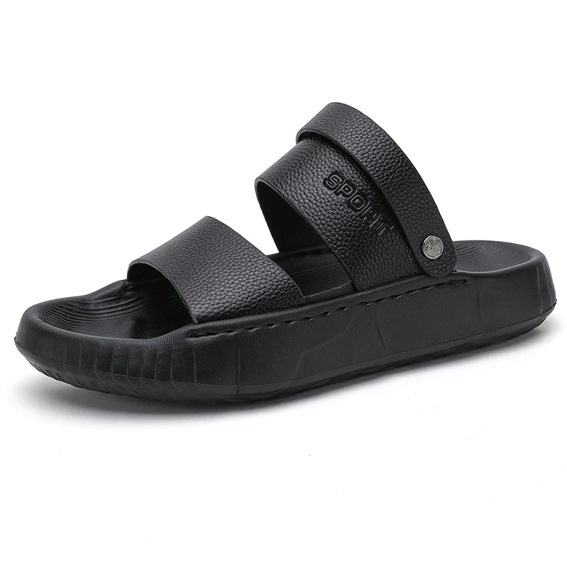 Men's thick sole simple casual sandals summer outdoor soft sole comfort beach shoes fashion dual-purpose sports walk slippers