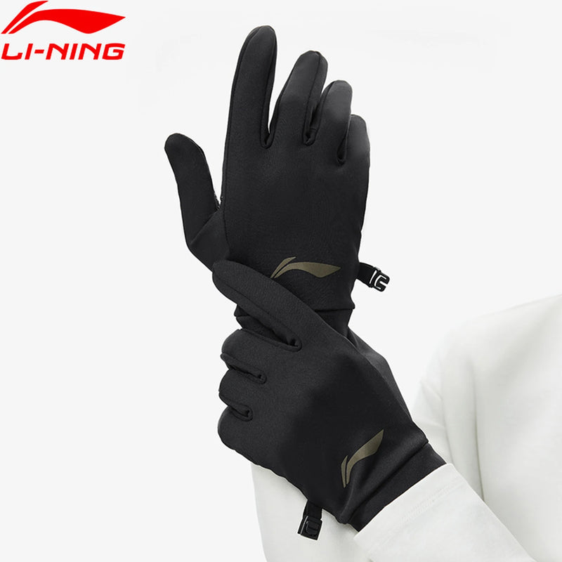 ស្រោមដៃរត់ Li-Ning សម្រាប់បុរស និងស្ត្រី ធ្វើពីក្រណាត់រោមចៀម ធន់នឹងកម្ដៅ 75% ប៉ូលីអាមីត 25% អេឡាស្ទីន ស្រោមដៃកីឡា LiNing ដែលអាចប្រើជាមួយអេក្រង់ប៉ះបាន ASGW037