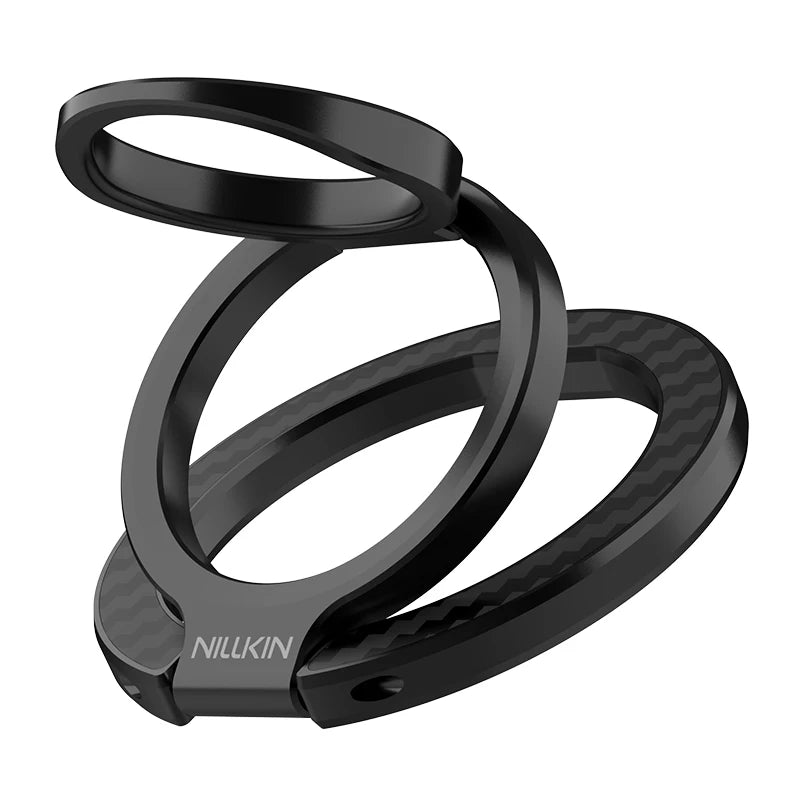 NILLKIN FiberSnap Magnetic Phone Ring Stand Aluminum 360° Rotation Mobile Phone Holder For iPhone 16 15 14 13  Xiaomi Samsung