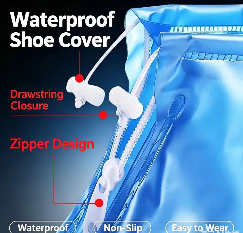 Silicone Waterproof Shoe Cover Unisex Shoes Protectors Rain Boots for Indoor Outdoor Rainy Reusable Quality Non-Slip Shoe Cover