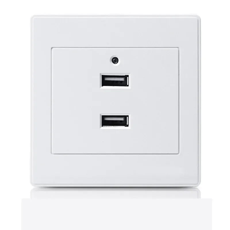 DepoGuye Universal usb Wall Outlet, bedroom embedded 4 port USB socket wall, with LED light,,2.1A mobile phone charging socket