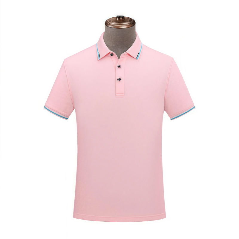 5A antibacterial intercolor Short Sleeve Turn-down Collar  Top  Business Sport 12 colors High-End Pure Cotton Polo shirt