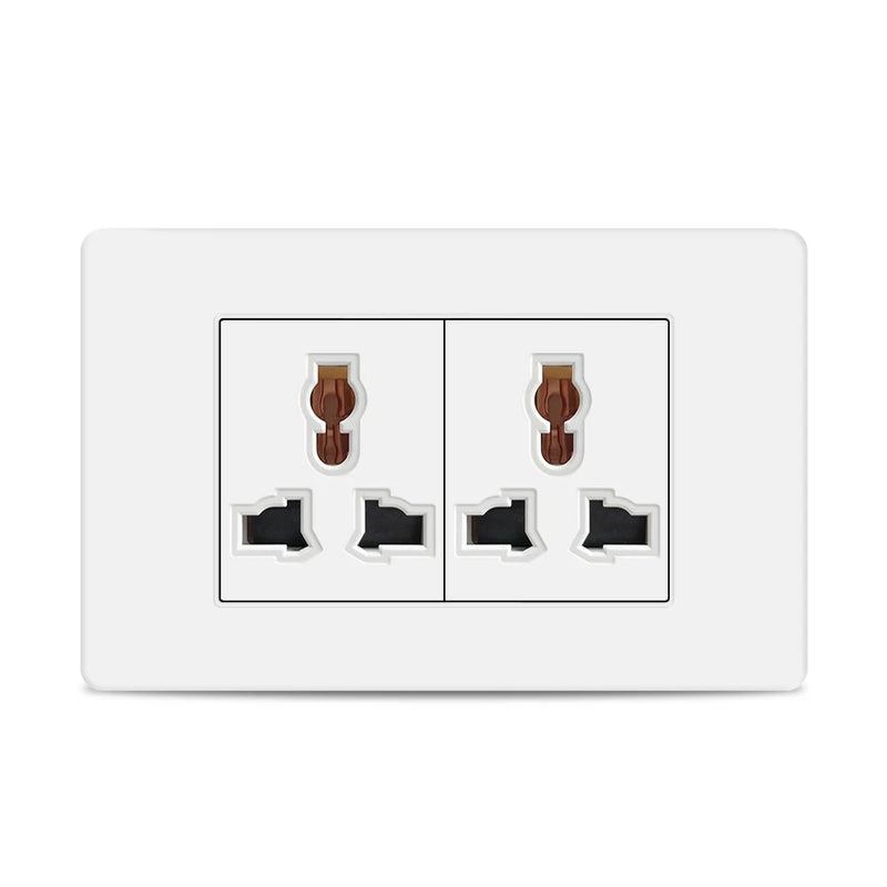 EU Korea Power Plug with 16A Usb Wall Socket,Electric 2Way Light Switch Panel,Universal USB Type-C 20W Fast Charging Outlet 220V