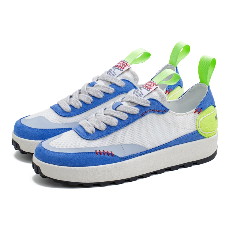 Maden Color-Block Mesh Running Shoes Men Breathable Low-Top Tennis Sneakers Thick-soled Casual Versatile Anti-slip Summer Shoes